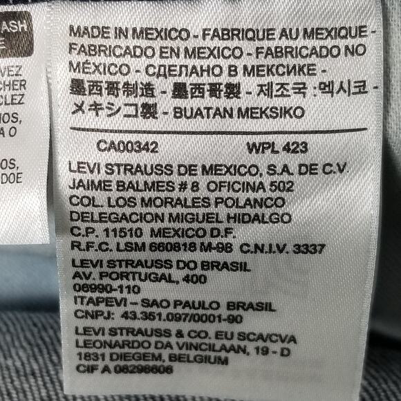 Levis 514 Jeans Mens 34x34 Blue Dark Wash Straight Leg Stretch Denim Pants - Picture 13 of 15